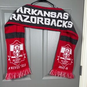 Arkansas Razorbacks Red, White and Grey Scarf